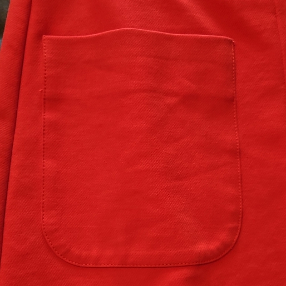 LOFT Red A-Line Mini Skirt with Pocket Detail - Picture 4 of 6